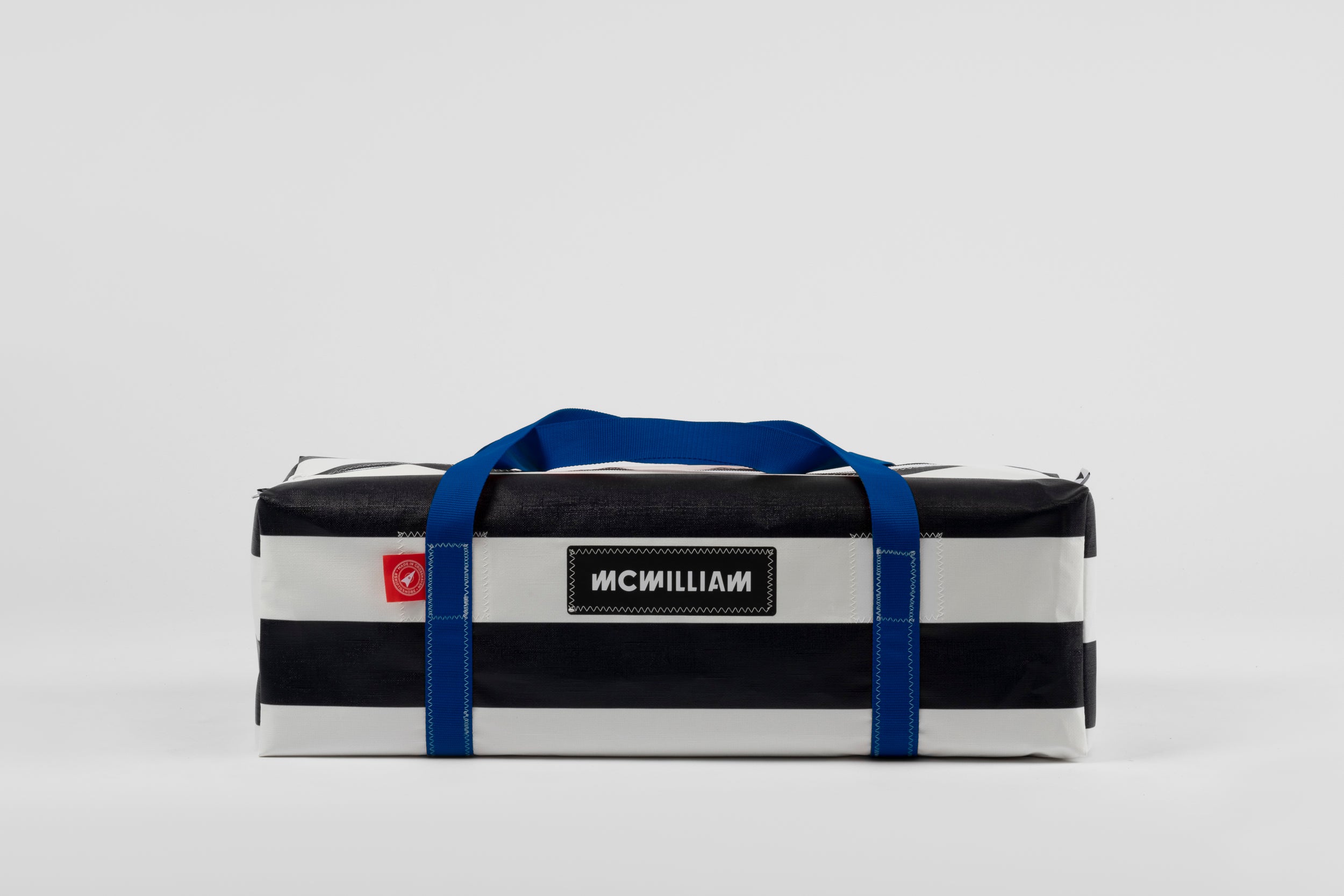 Black Large Holdall (50L) - Classic Stripe