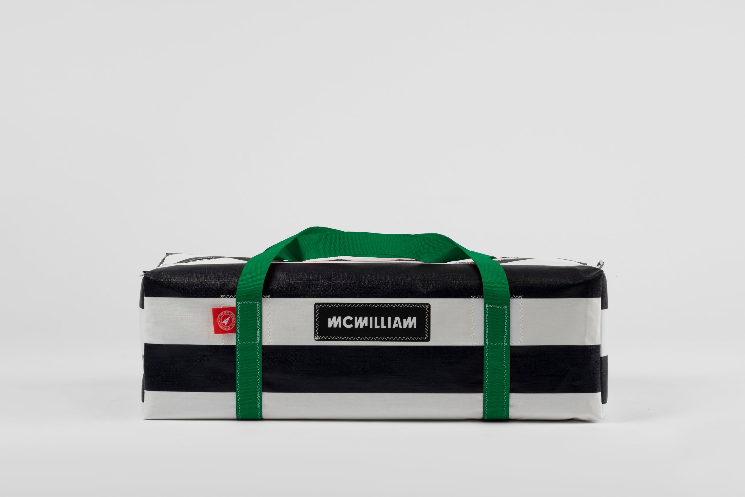 Black Large Holdall (50L) - Classic Stripe