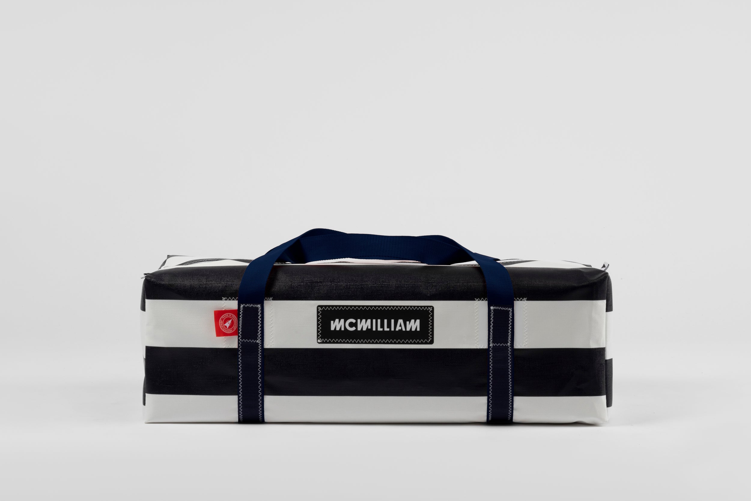Black Large Holdall (50L) - Classic Stripe