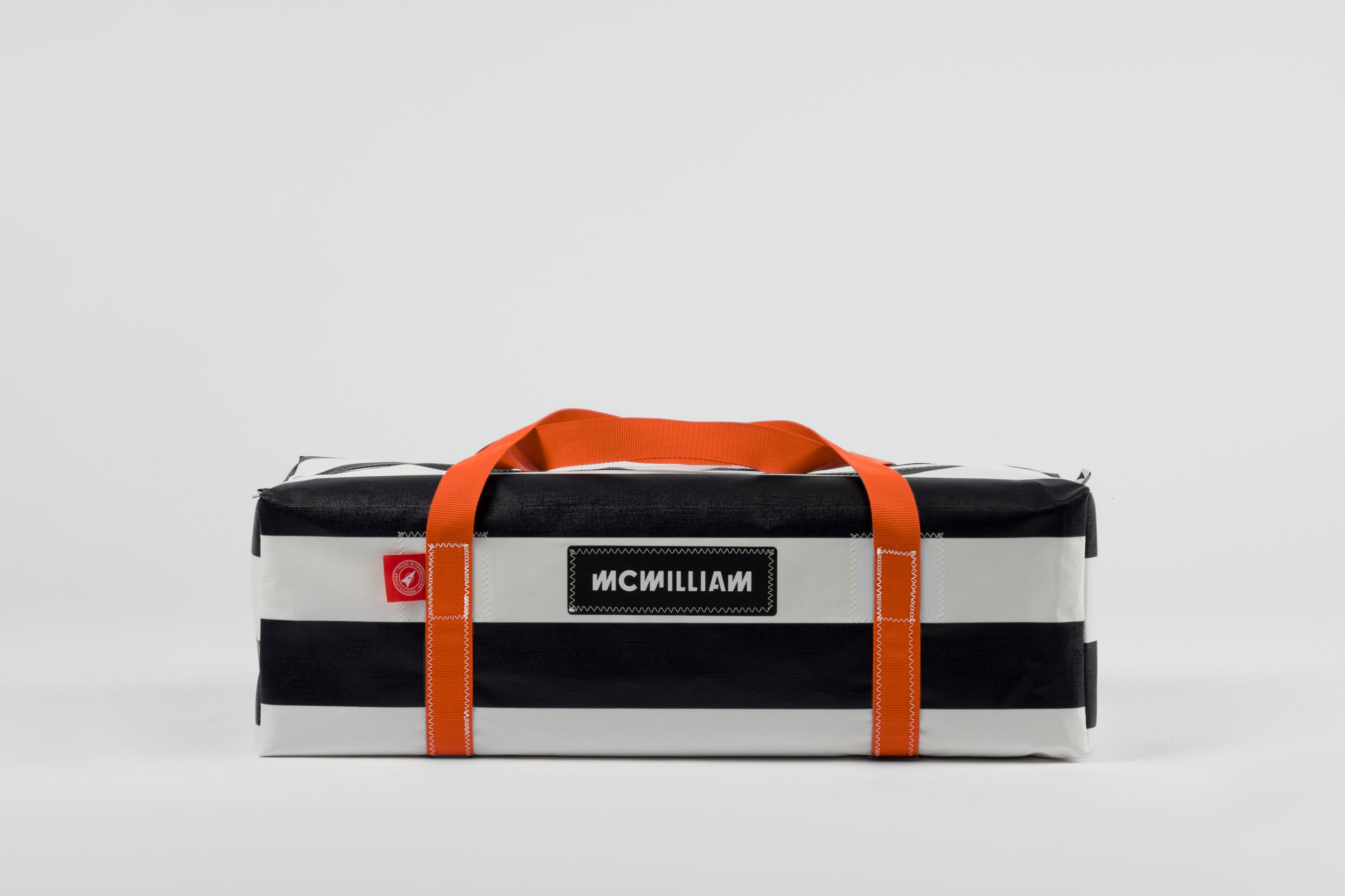 Black Large Holdall (50L) - Classic Stripe