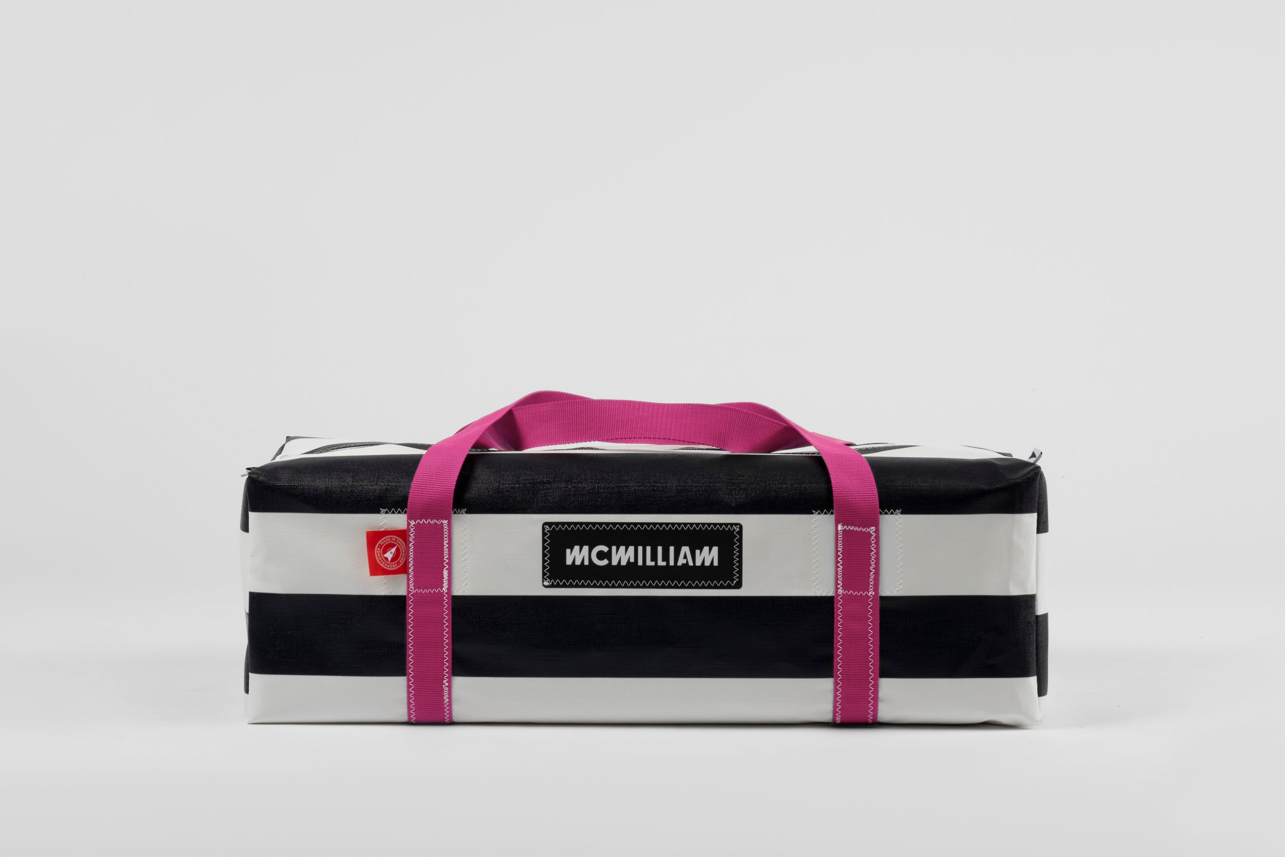 Black Large Holdall (50L) - Classic Stripe