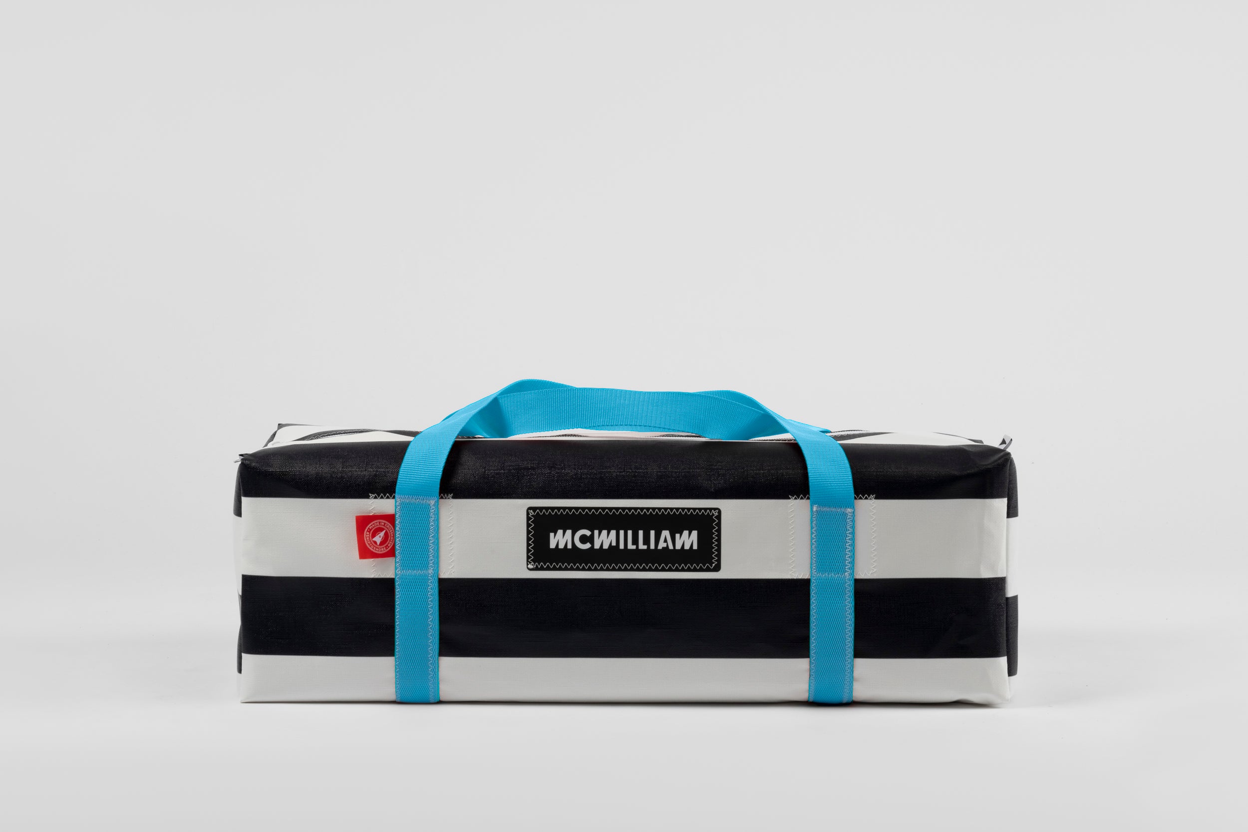 Black Large Holdall (50L) - Classic Stripe