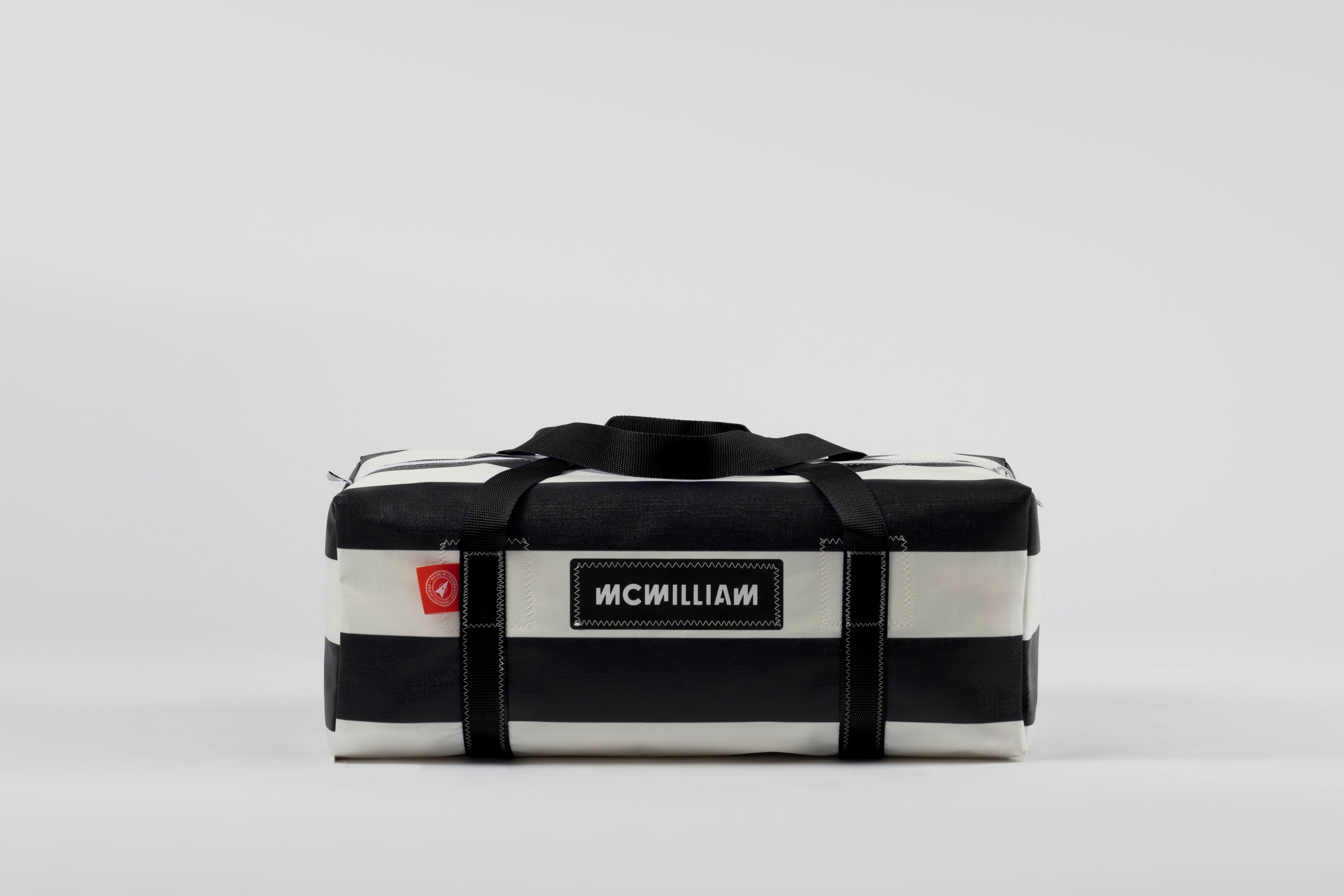 Black Medium Holdall (42L) - Classic Stripe