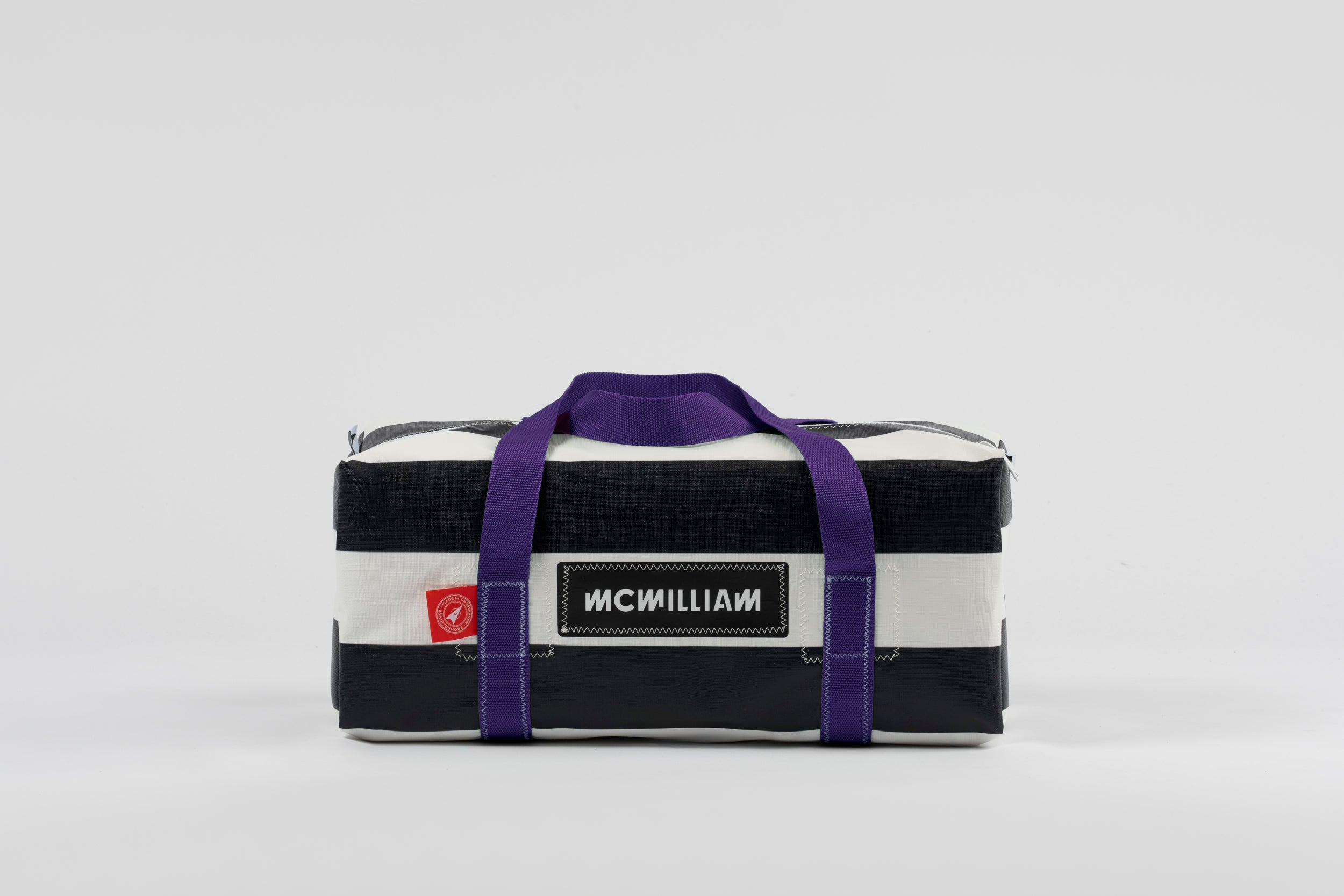 Black Small Holdall (30L) - Classic Stripe