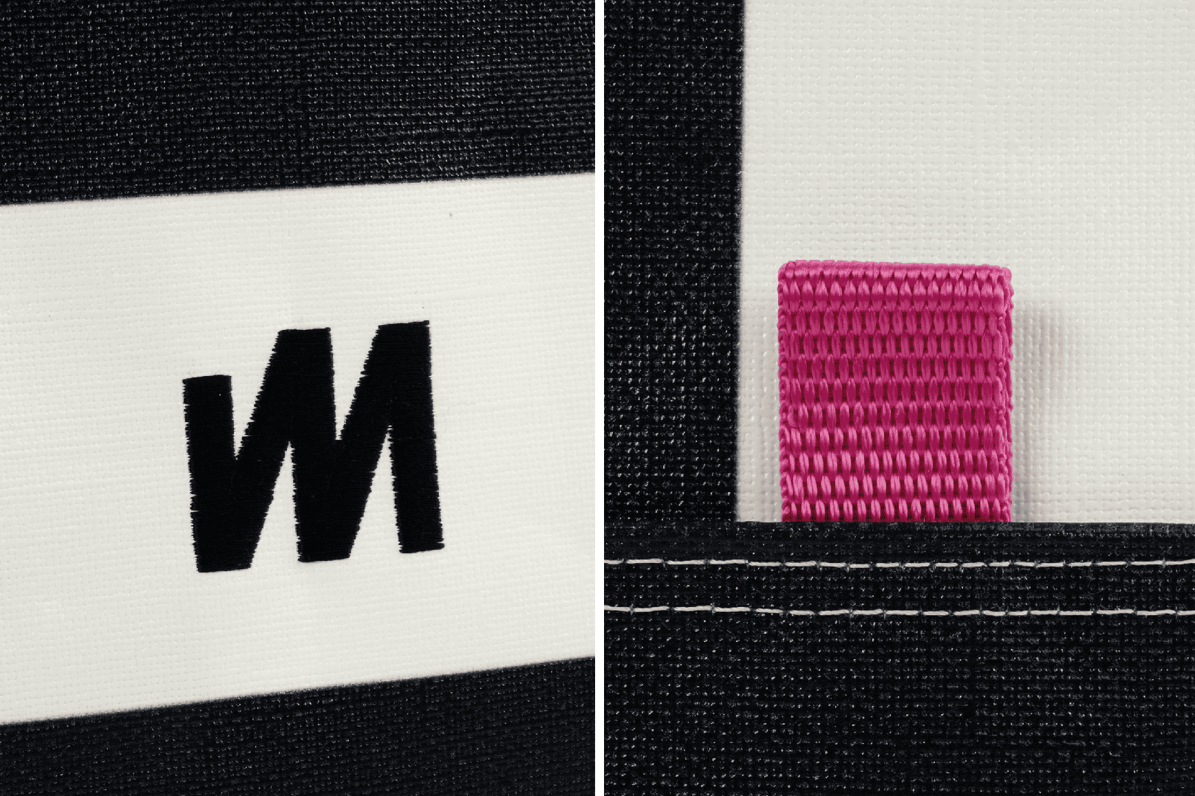 Black Tote - Classic Stripe