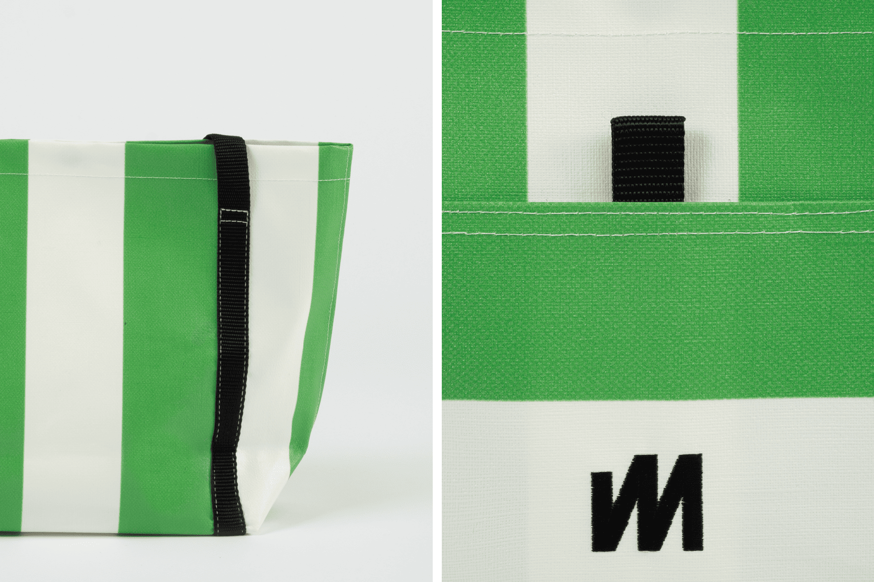 Green Tote - Classic Stripe