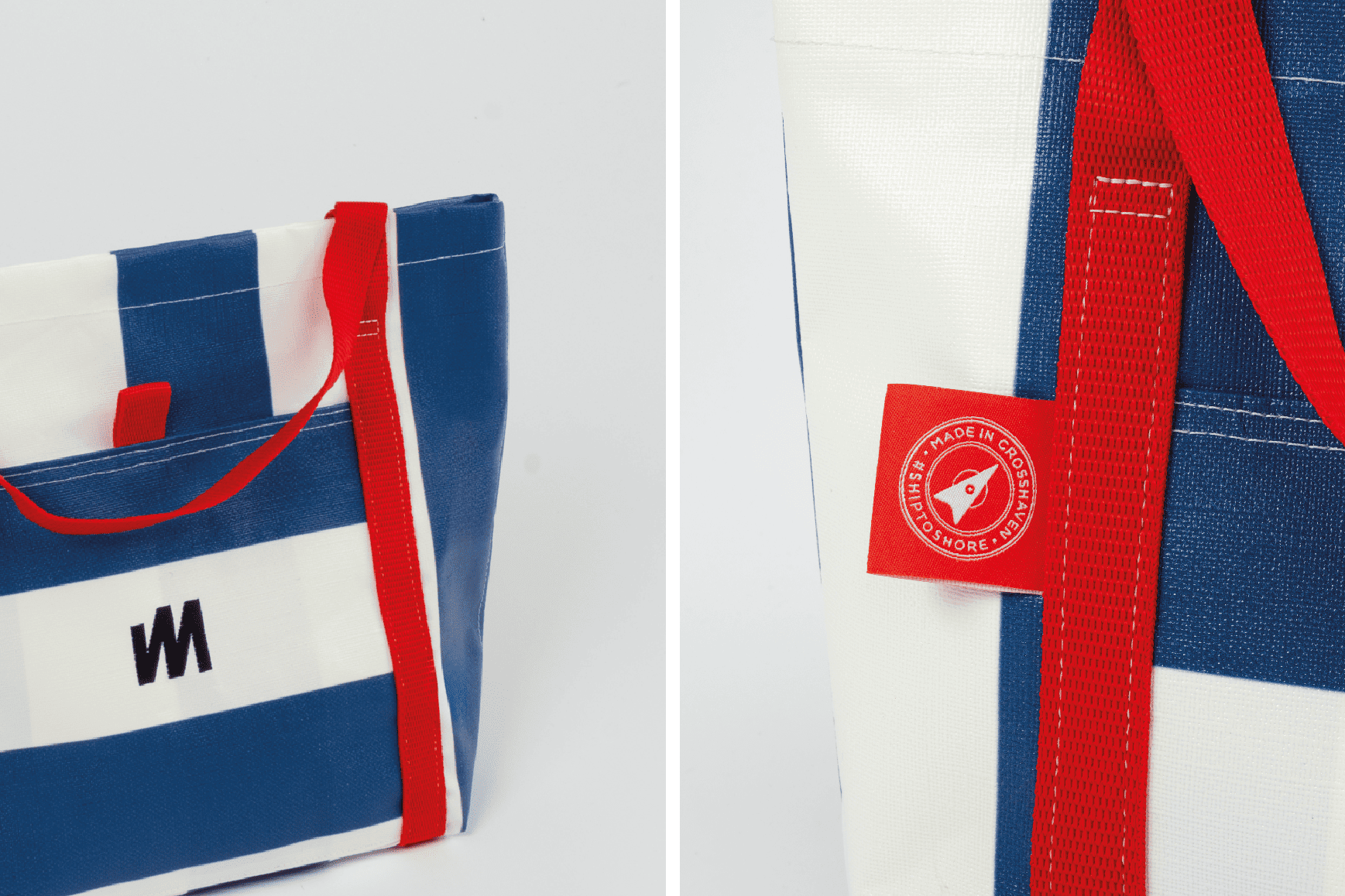 Blue Tote - Classic Stripe