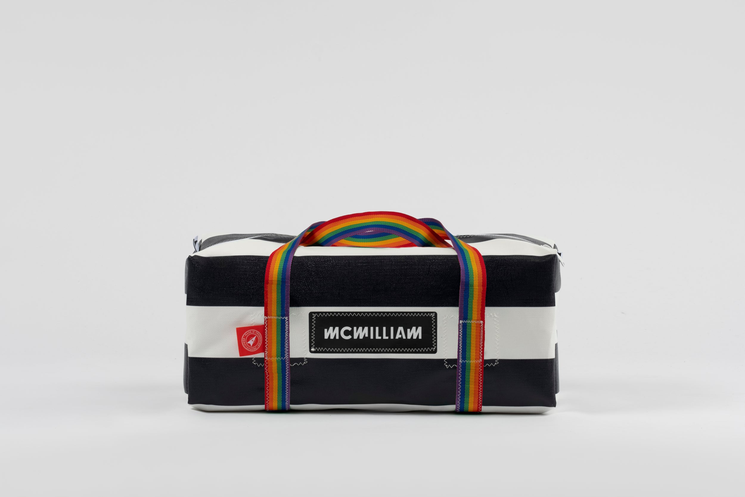Black Small Holdall (30L) - Classic Stripe