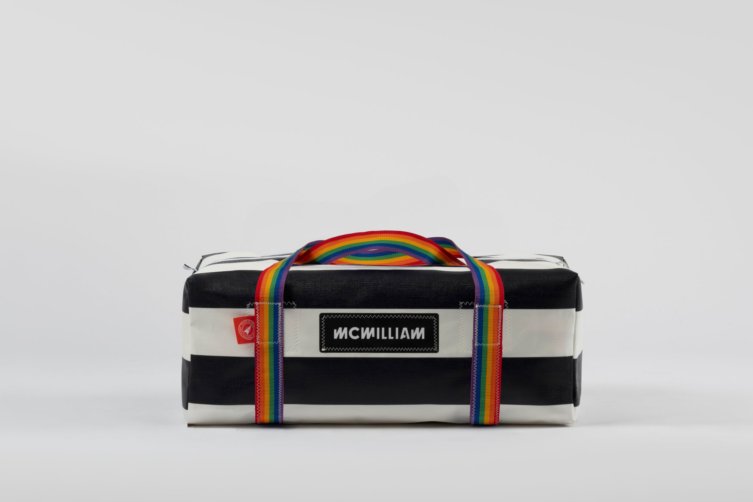 Black Medium Holdall (42L) - Classic Stripe